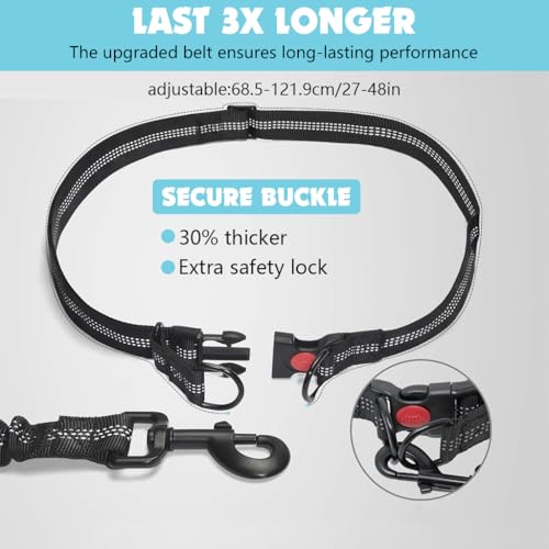Qpets Waist Dog Leash 2 in 1 Walking Running Dog Leash with Quick Release Waist Bag Adjustable Size Design Dual Handle Dog Leash Dog Lead Night Walking Reflective Safety Dog Leash Qpets Waist Dog Leash 2 in 1 Walking Running Dog Leash with Quick Release Waist Bag Adjustable Size Design Dual Handle Dog Leash Dog Lead Night Walking Reflective Safety Dog Leash